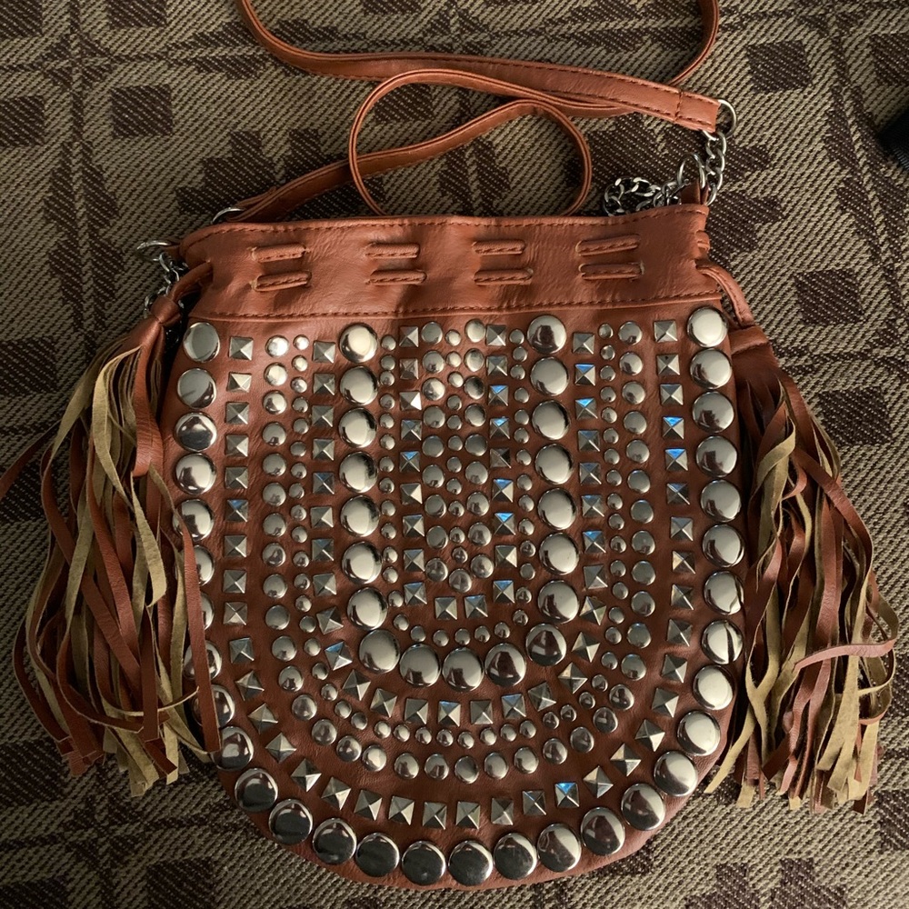 Drawstring Leather Mini Crossbody - image 1